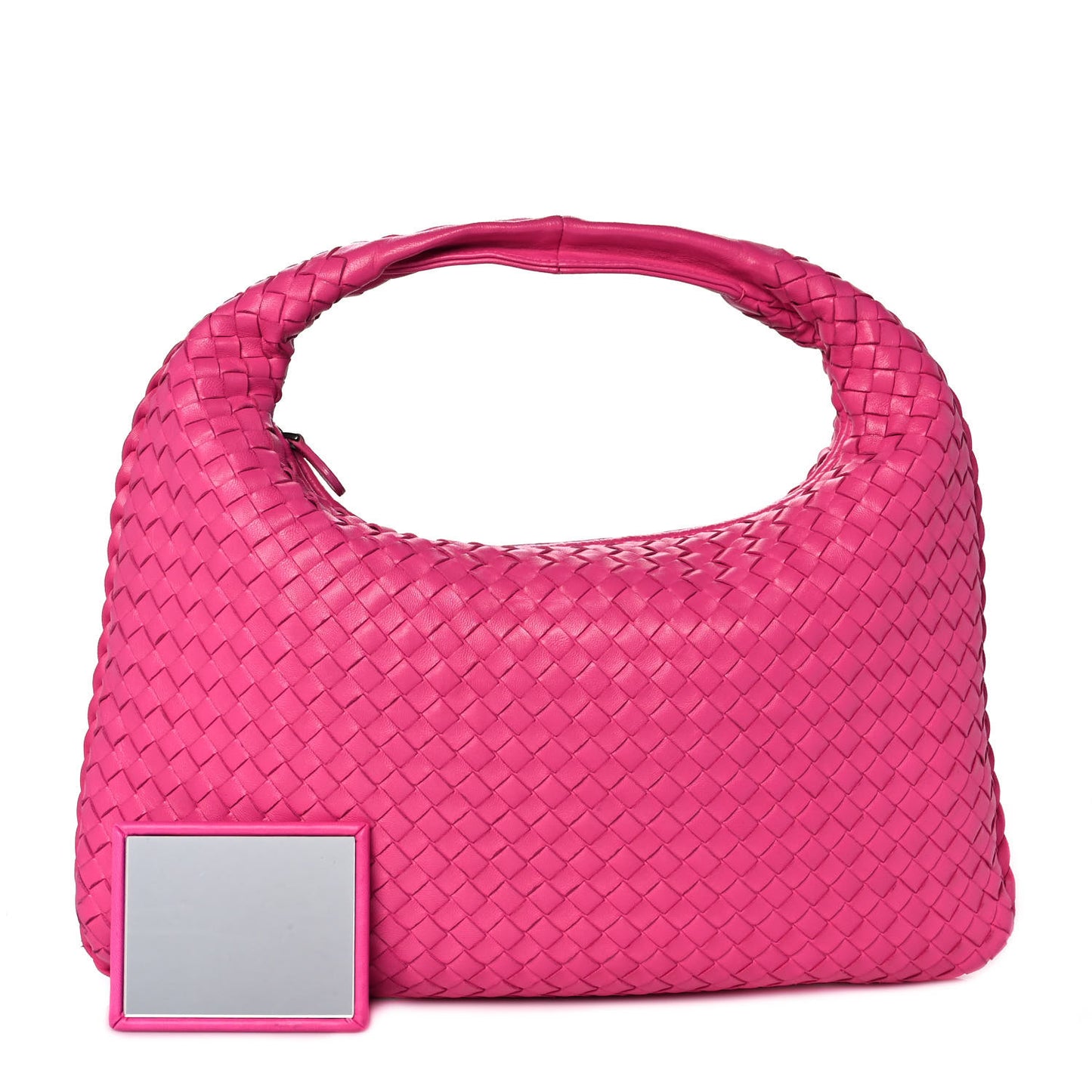 Nappa Intrecciato Medium Veneta Hobo Fuchsia