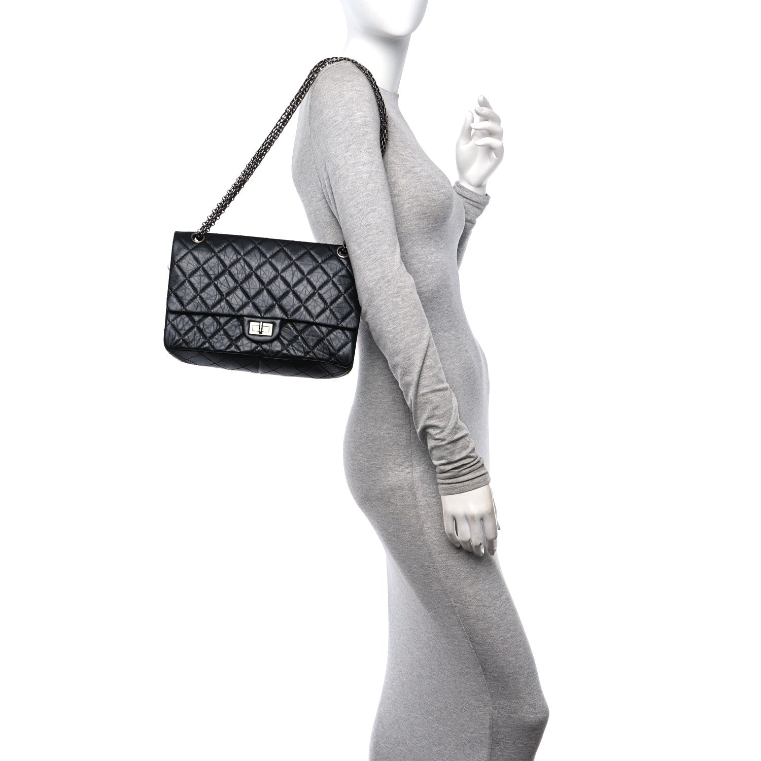 Chanel Aged Calfskin Quilted 2.55 Reissue 226 Flap Black 2 of 12