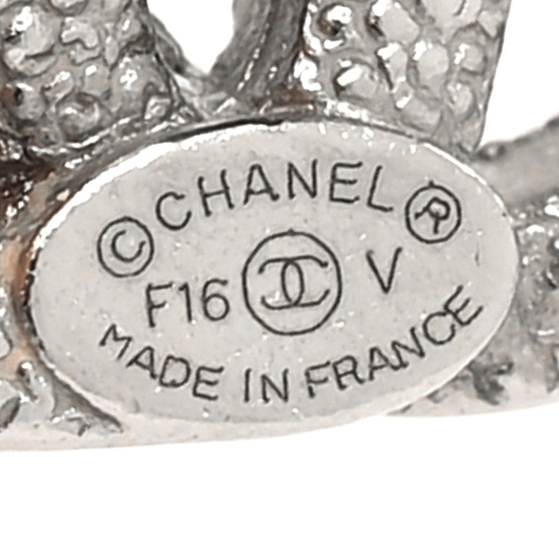 Crystal CC Earrings Silver