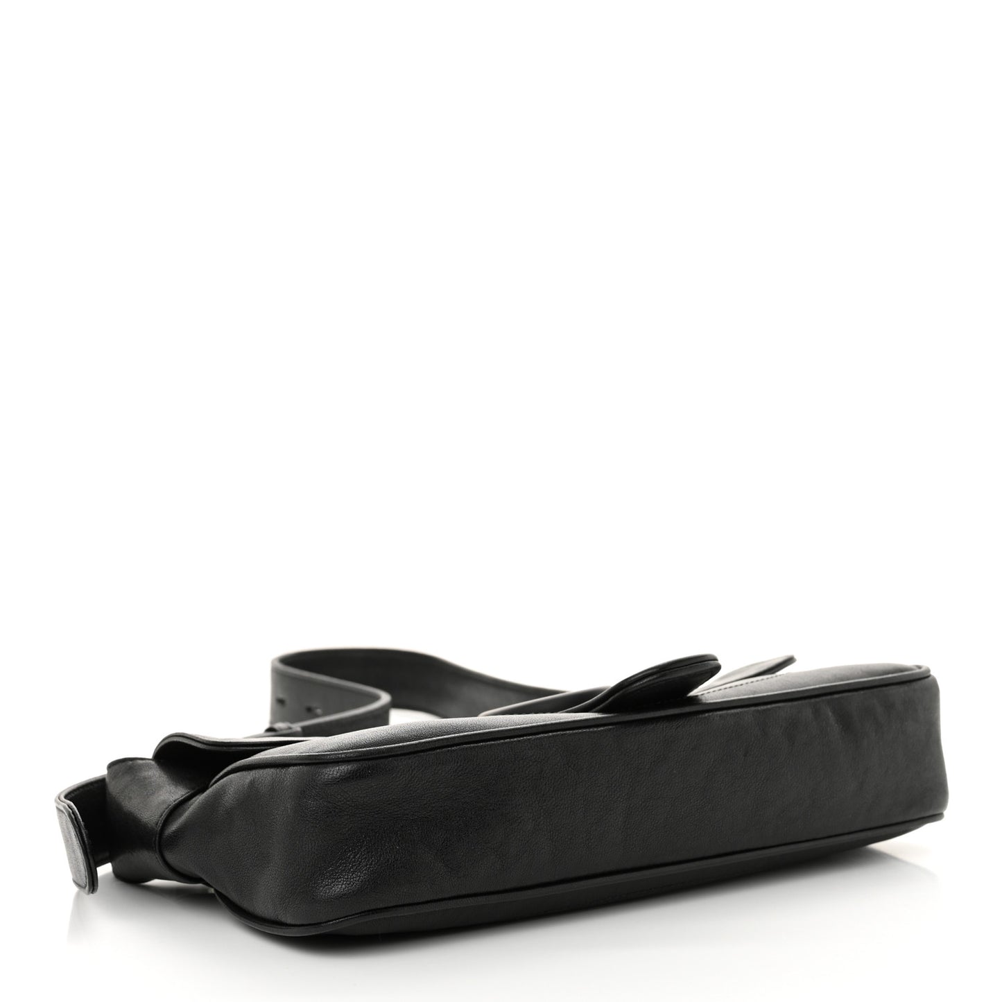 Goatskin Small GG Monochrome Aphrodite Shoulder Bag Black
