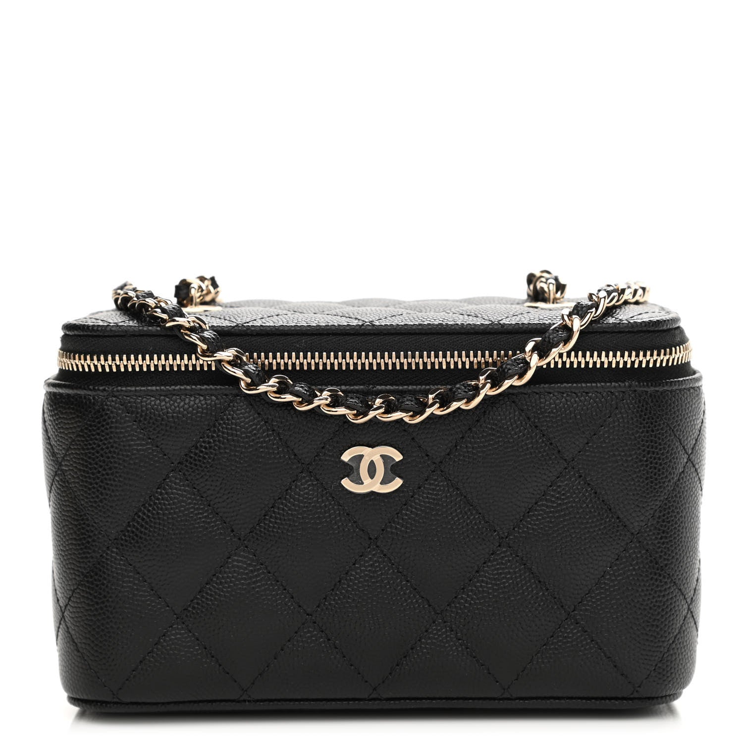 Chanel Caviar Quilted Small Vanity Case With Chain Black 1 of 21