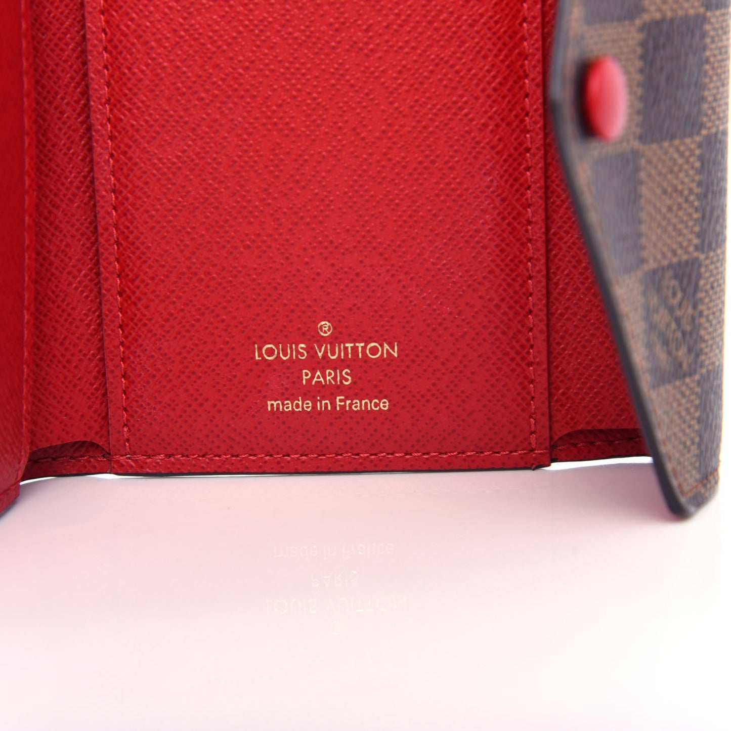 Damier Ebene Victorine Wallet Red