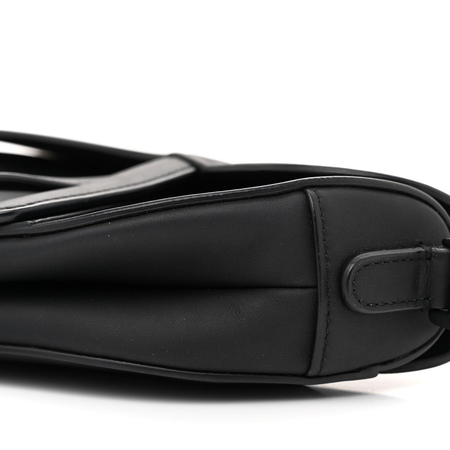 Ultra Matte Calfskin Mini Saddle Bag Black