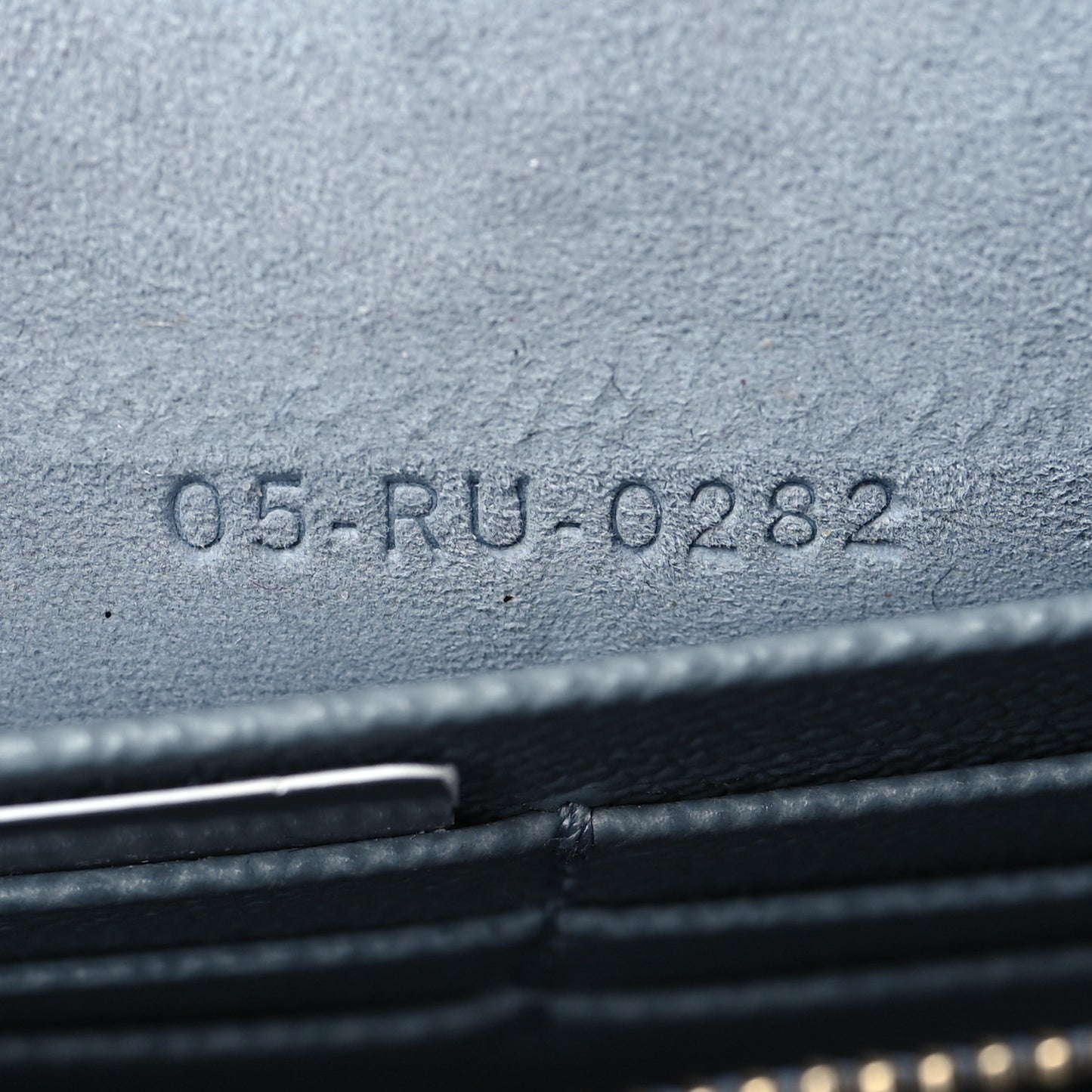 Grained Calfskin Saddle Chain Pouch Cloud Blue