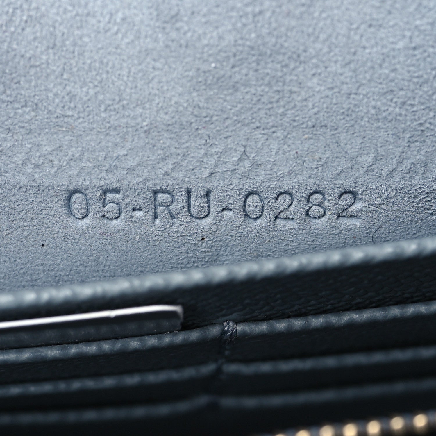 Christian Dior Grained Calfskin Saddle Chain Pouch Cloud Blue 7 of 10