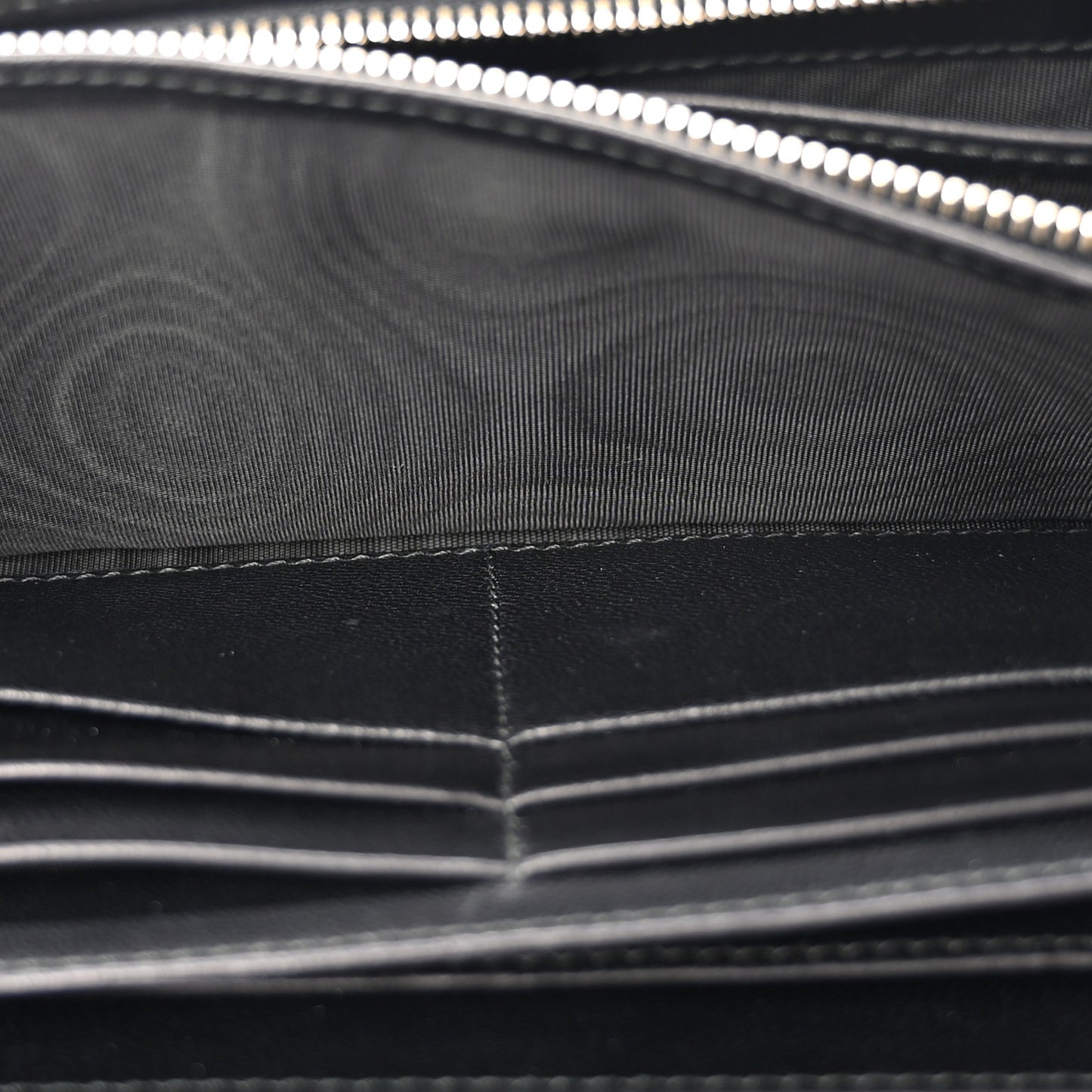ALEXANDER MCQUEEN Calfskin Studded Wallet on Chain Black