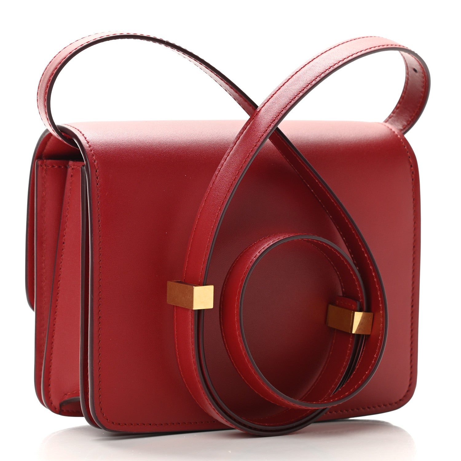 Celine Smooth Calfskin Small Classic Box Flap Bag Red 3 of 10