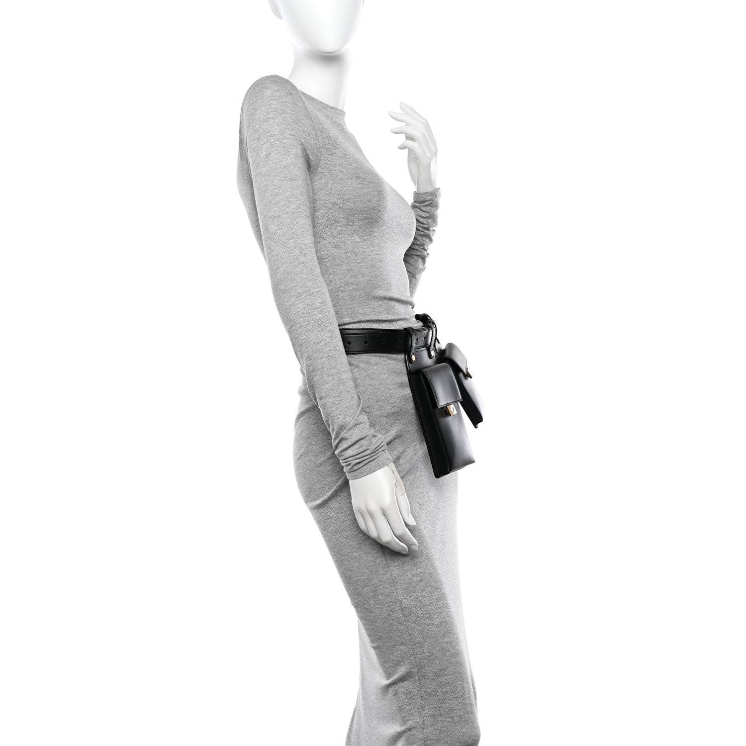 Fendi Calfskin Multi Pocket Belt Black 2 of 10