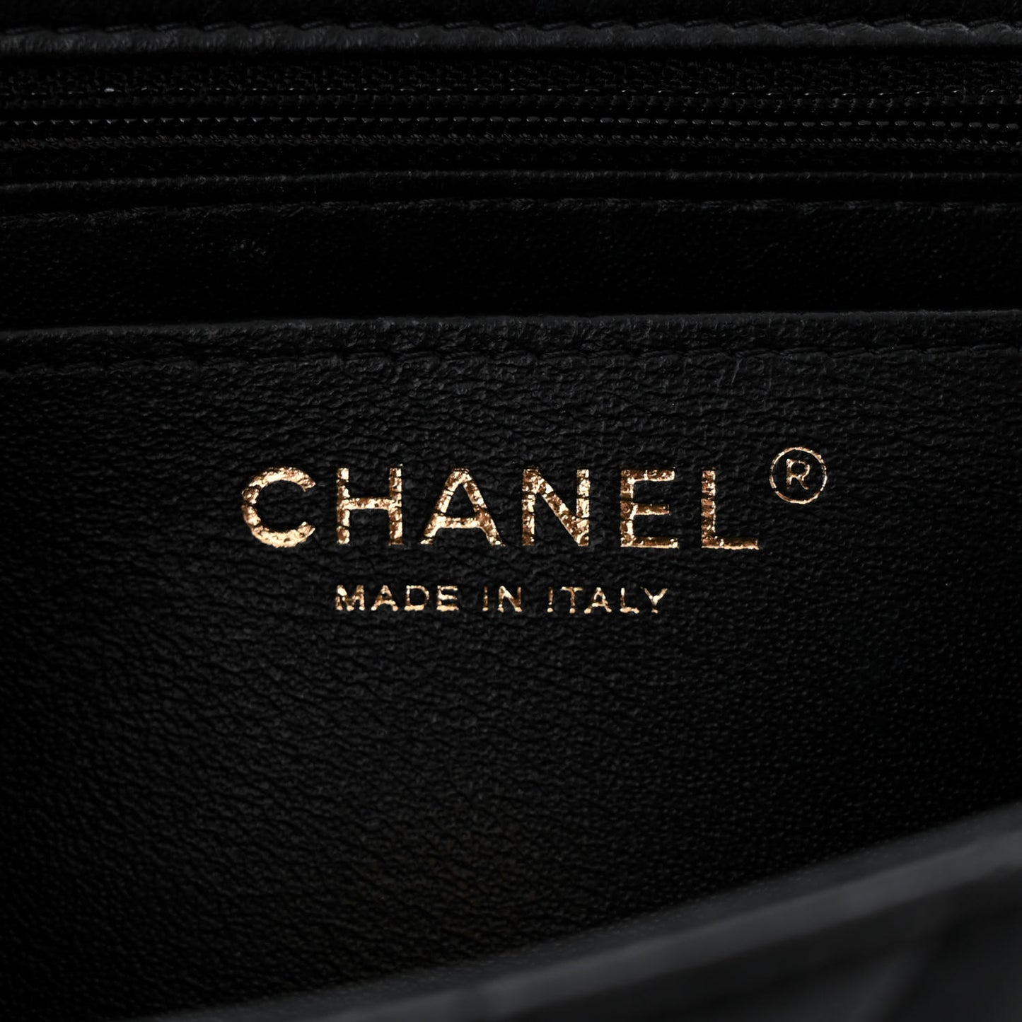 Lambskin Quilted Mini Square Flap Black