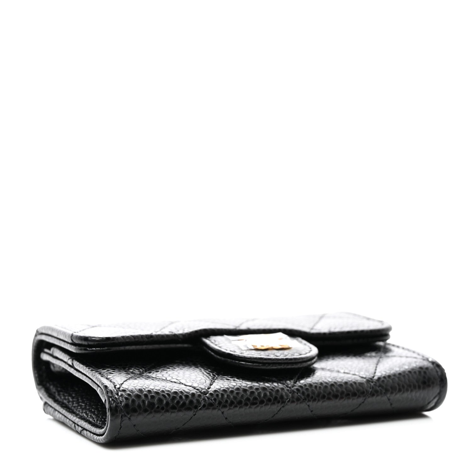 Chanel Caviar Quilted Flap Card Holder Wallet Black 4 of 9