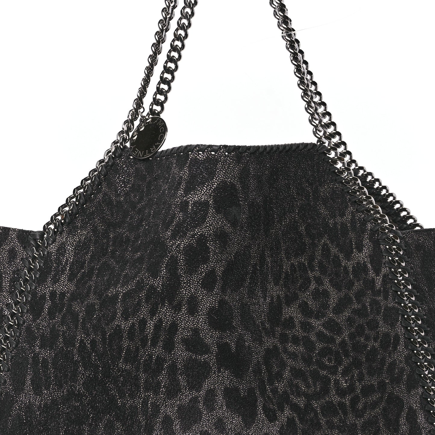 Leopard Shaggy Deer Falabella Reversible Tote Grey
