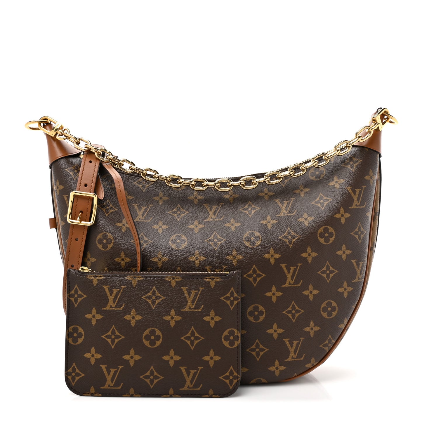 Reverse Monogram Loop Hobo