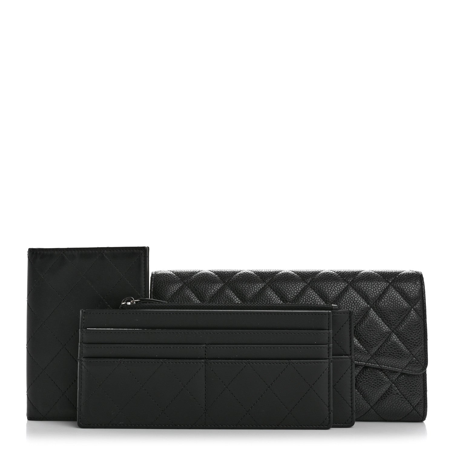 Chanel Caviar Quilted Travel Wallet Black 3 of 11