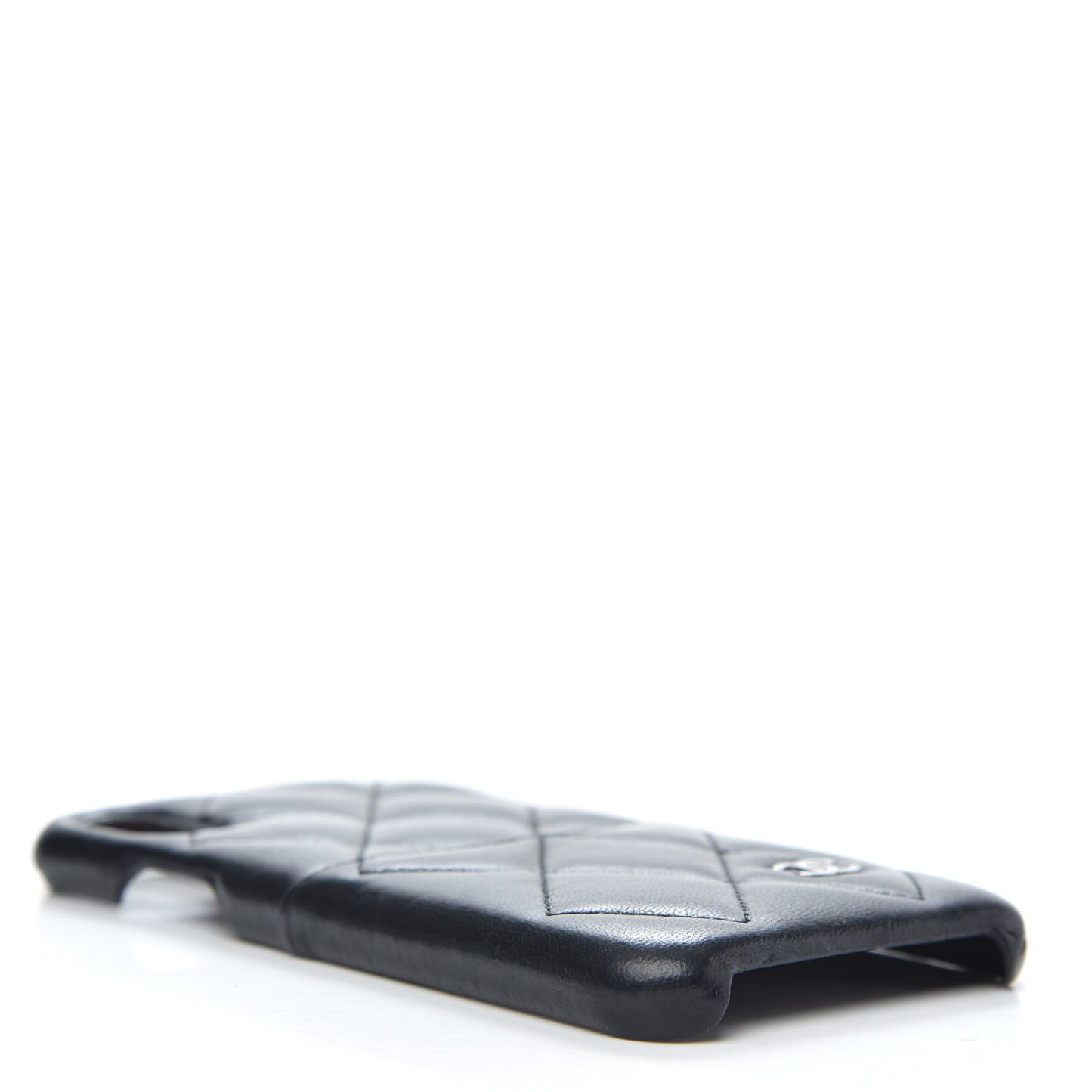Lambskin Quilted iPhone X Case Black