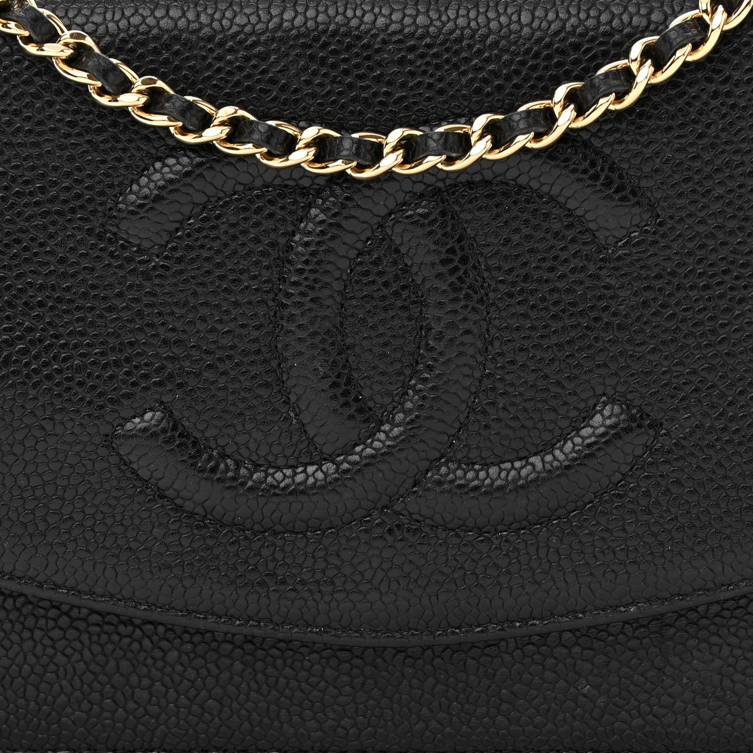 Chanel Caviar Timeless CC Wallet on Chain WOC Black 9 of 13