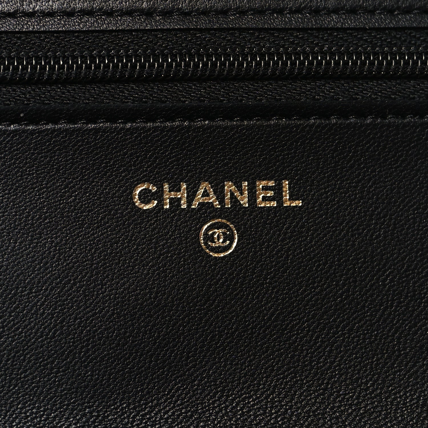 Chanel Lambskin Quilted Enamel Wallet On Chain WOC Black 6 of 11