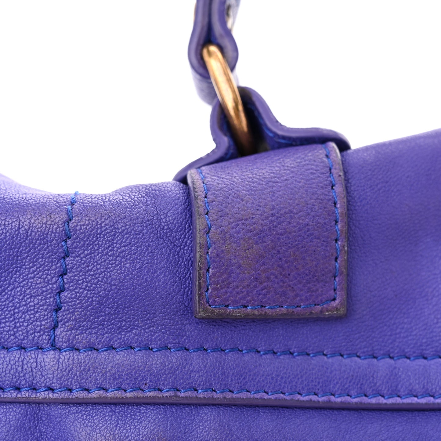 Lambskin PS1 Large Satchel Purple Rain