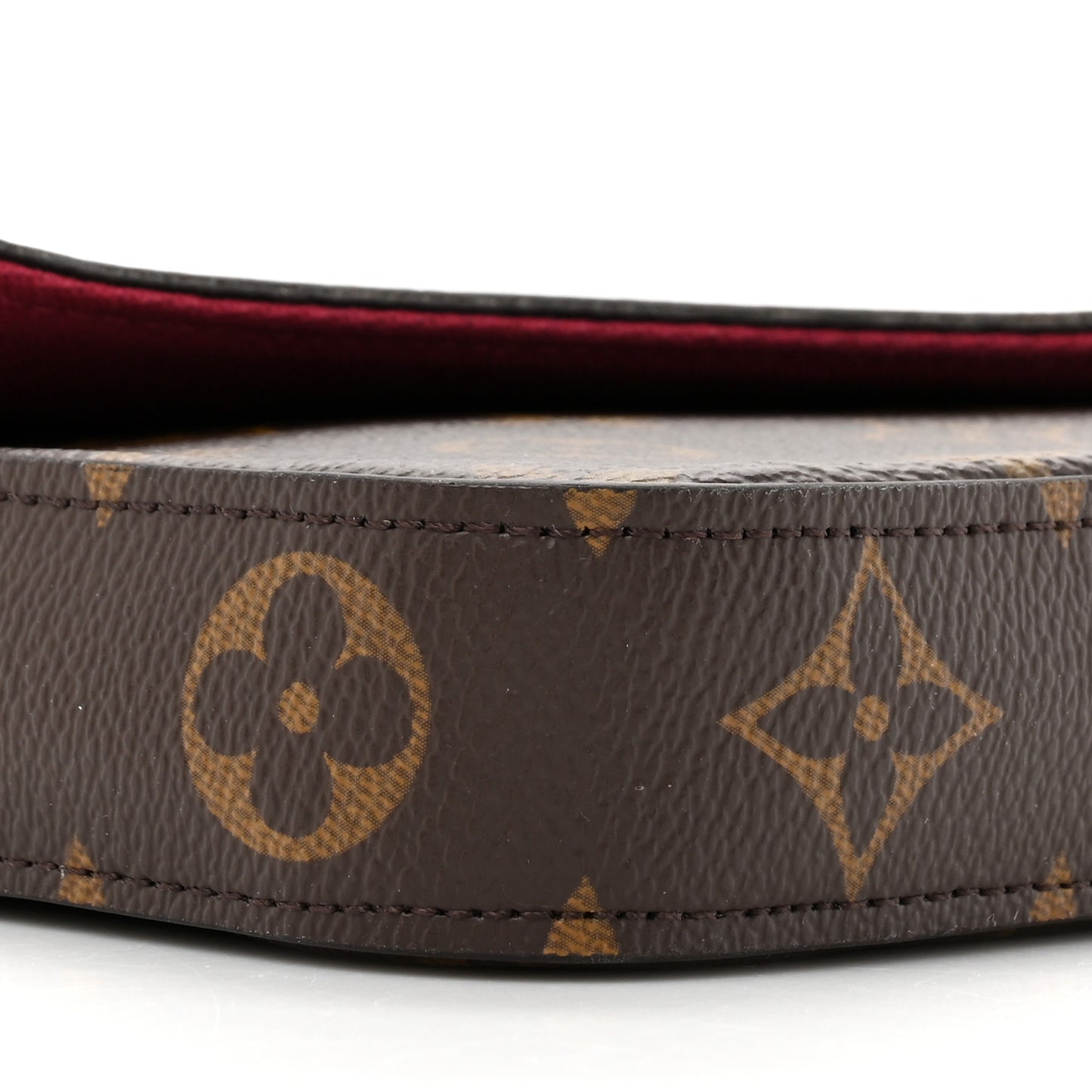 Monogram Pochette Felicie Chain Wallet Fuchsia