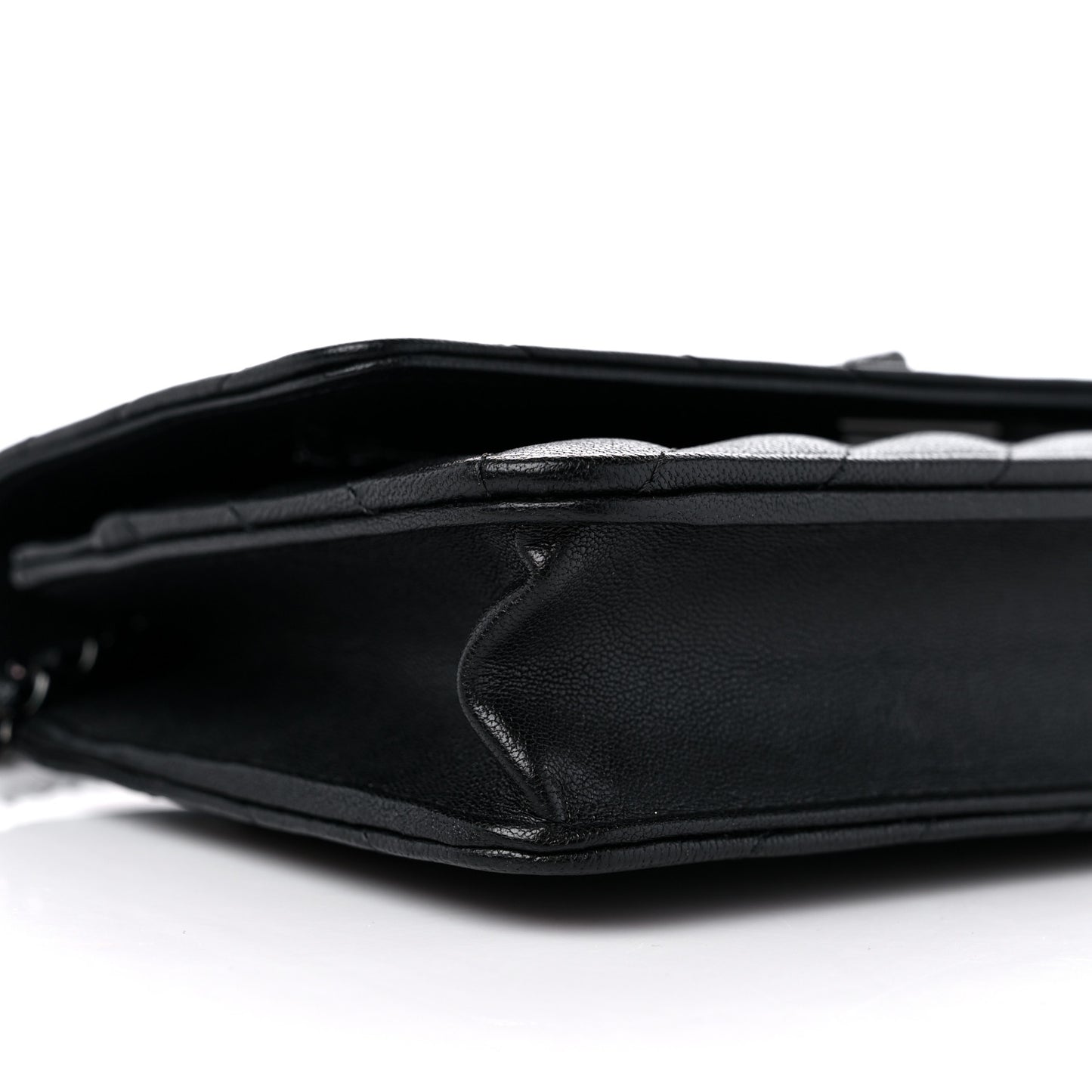 Sheepskin Chevron Reissue Wallet On Chain WOC So Black