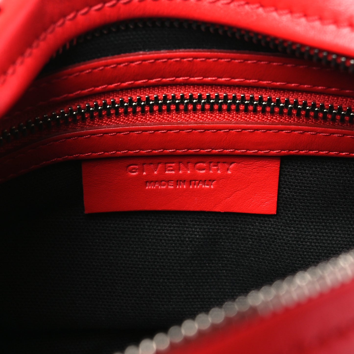 Calfskin Mini Pandora Red Black