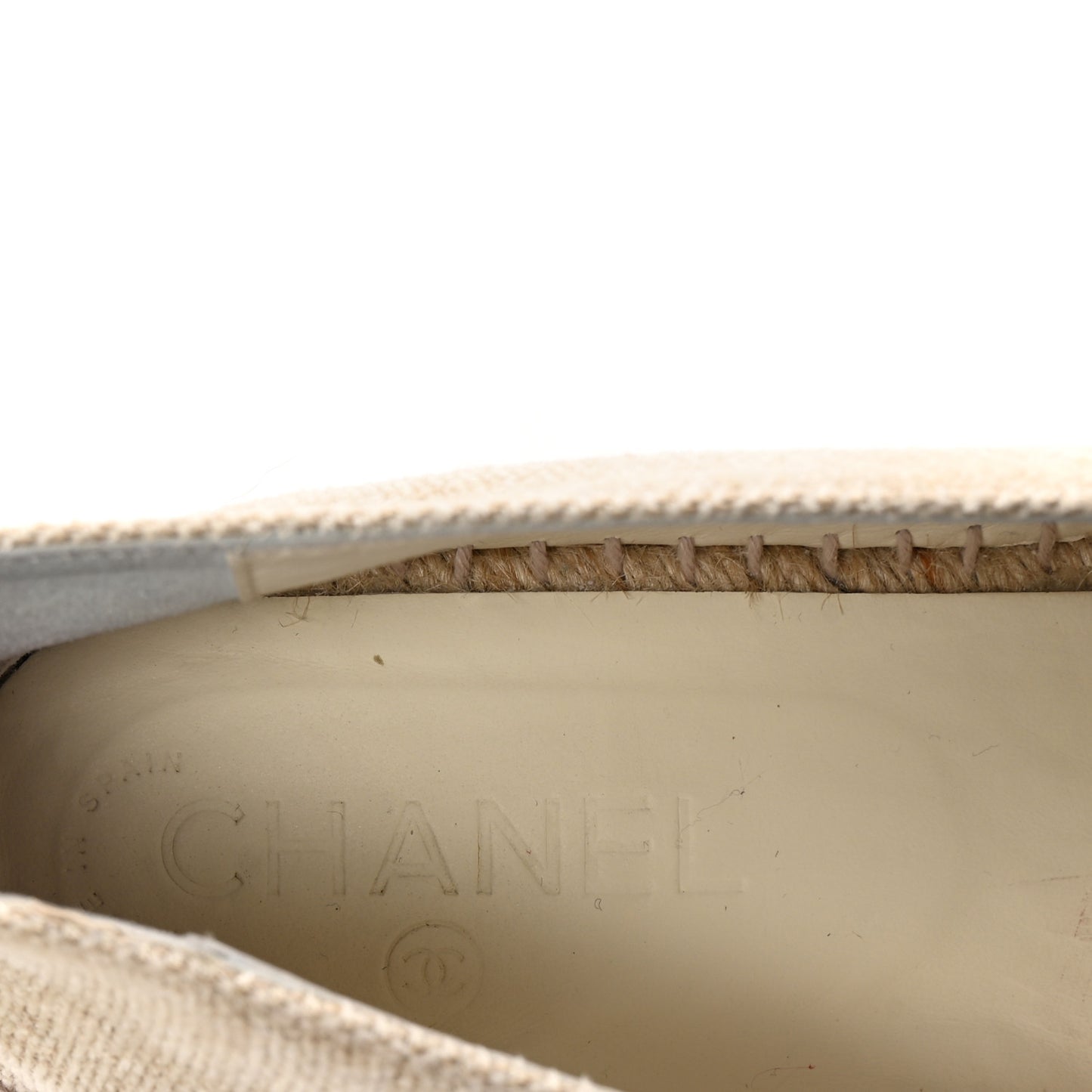 Toile Sequin CC Espadrilles 39 Beige Black