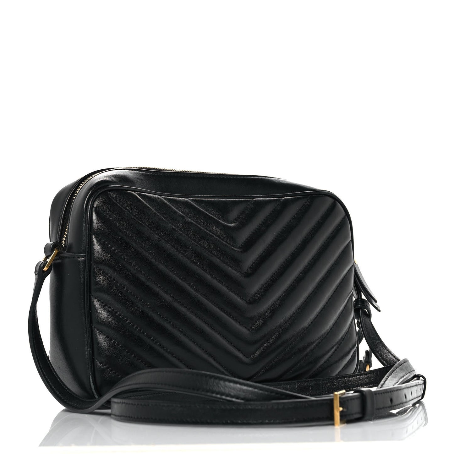 Calfskin Matelasse Monogram Lou Camera Bag Black