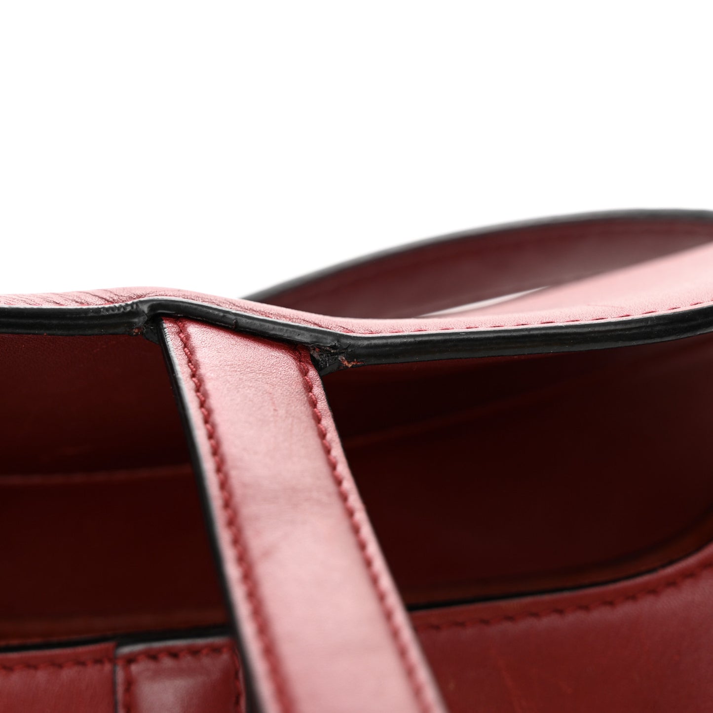 Calfskin Mini Saddle Bag Scarlet