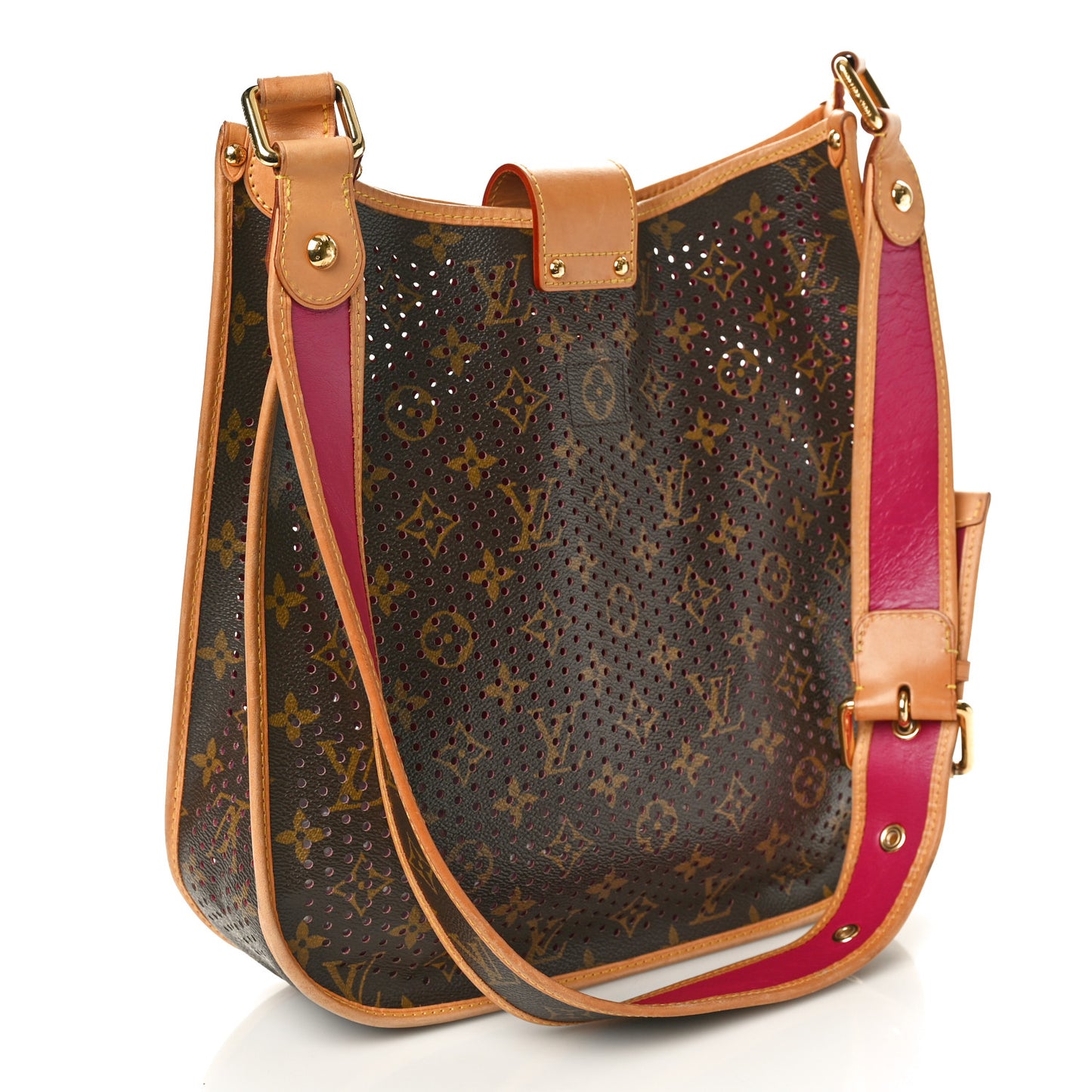 Monogram Perforated Musette Fuchisa