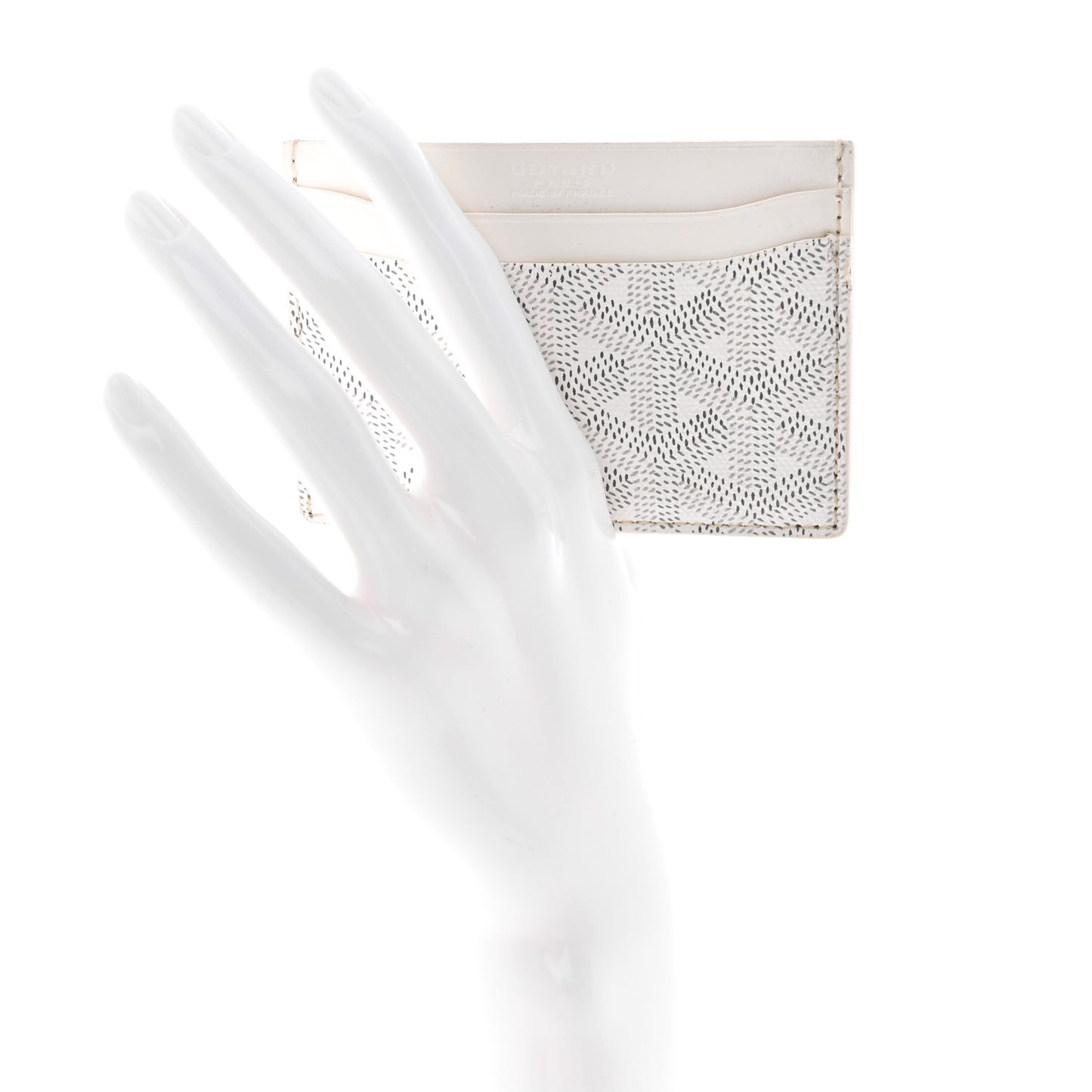 Goyardine Saint Sulpice Card Holder White