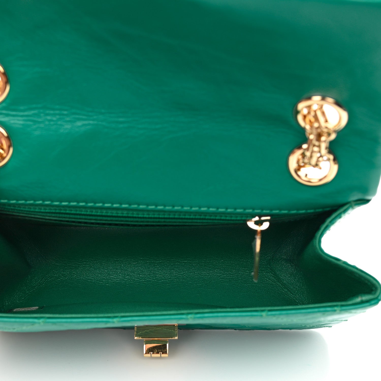 Chanel Aged Calfskin Quilted 2.55 Reissue Mini Flap Green 5 of 11