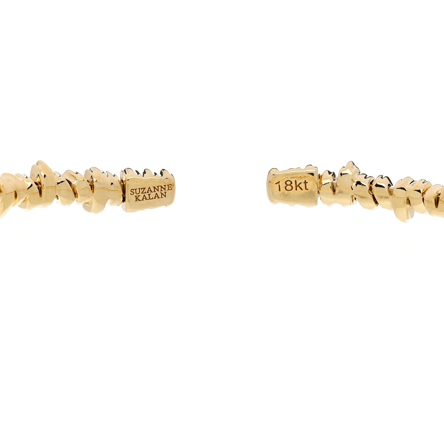 18K Yellow Gold Diamond Fireworks Classic Baguette Bangle Bracelet