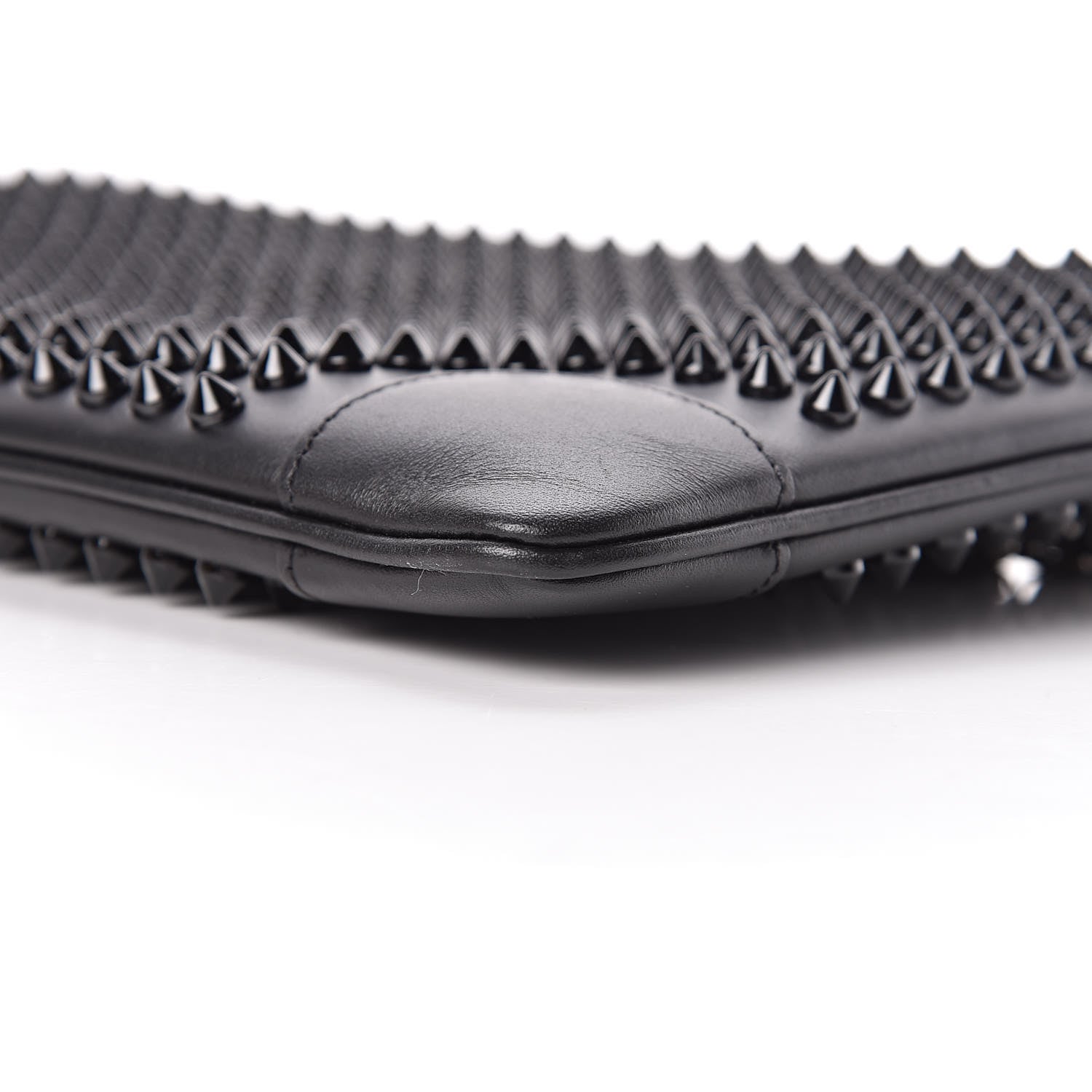 Christian Louboutin Calfskin Studded Loubiposh Clutch Black 8 of 10