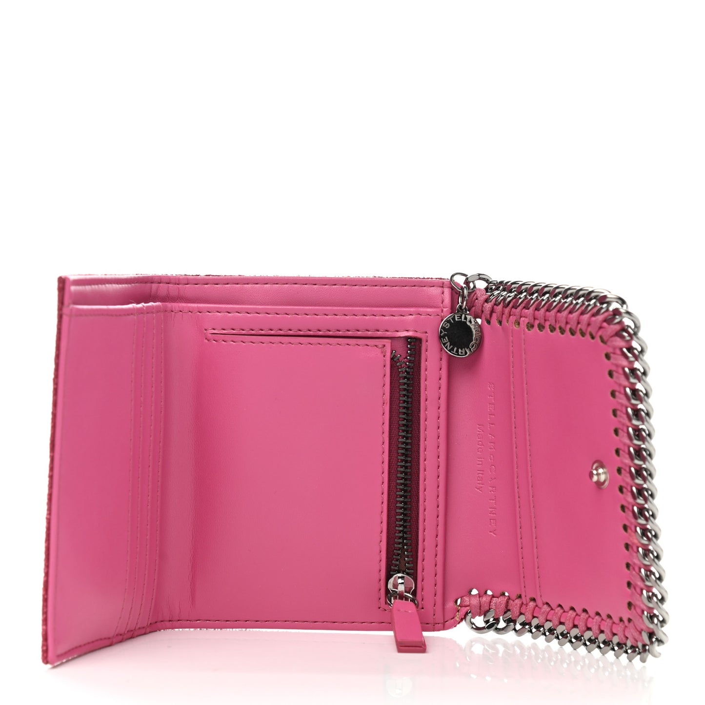Shaggy Deer Small Falabella Flap Wallet Pink