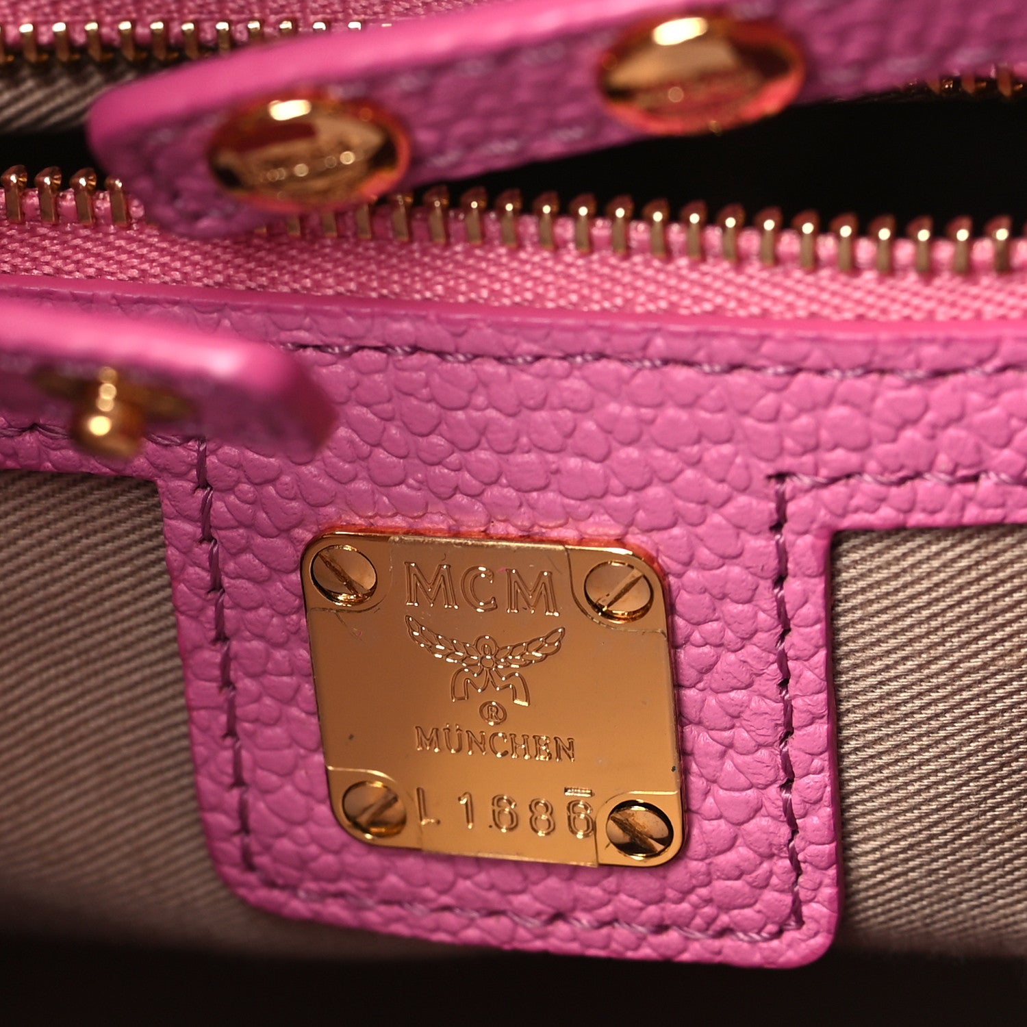 MCM Visetos Small Corina Shoulder Bag Pink 6 of 9