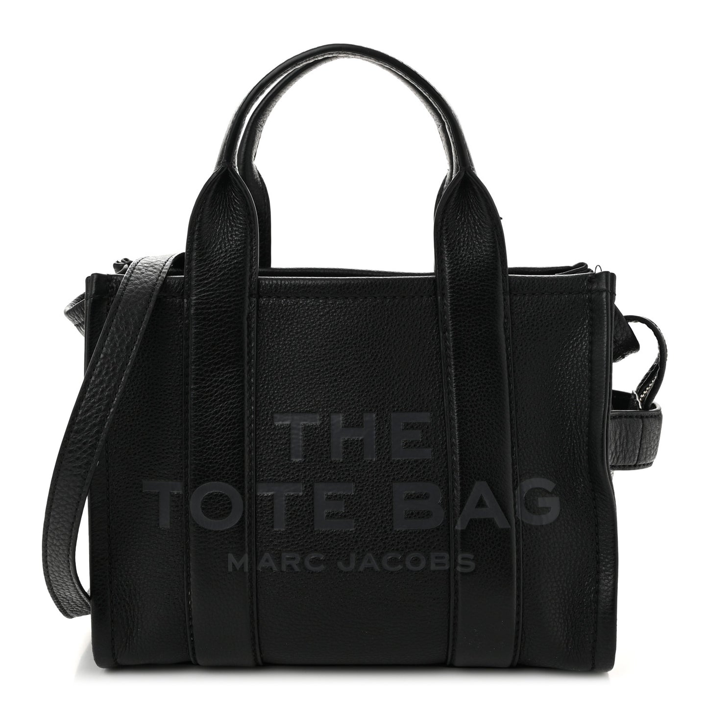 Grained Calfskin Small The Tote Bag Black