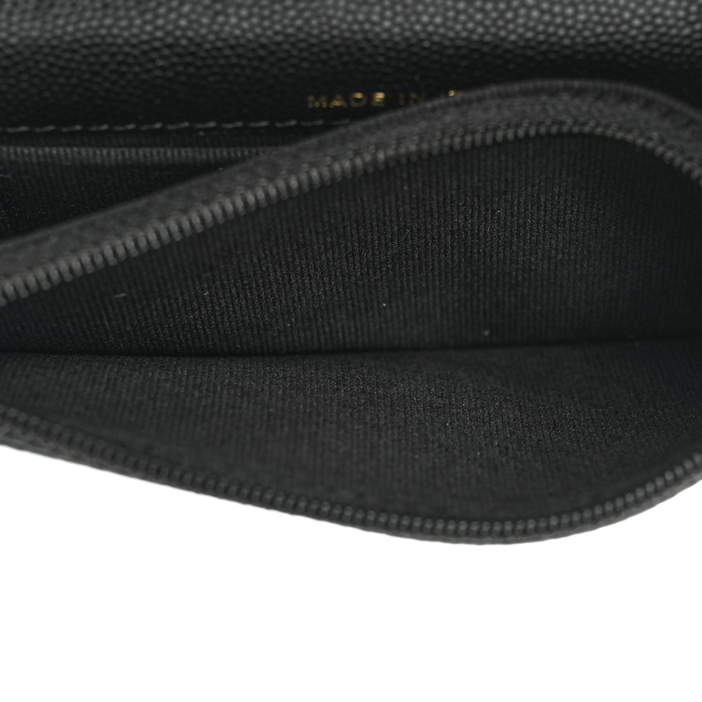 Caviar Quilted Pocket Twins Clutch With Chain Black