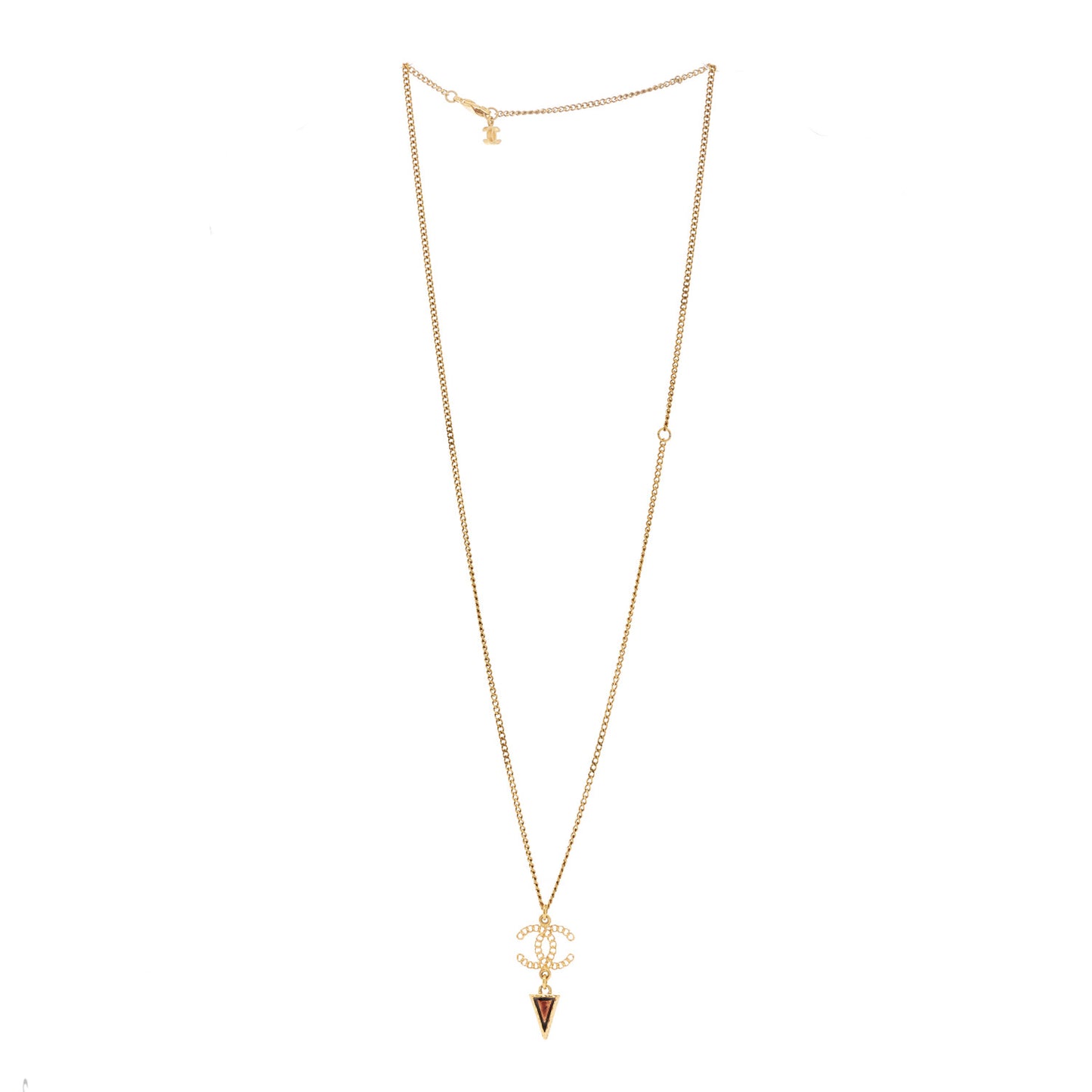 Enamel Chain CC Necklace Gold Multicolor