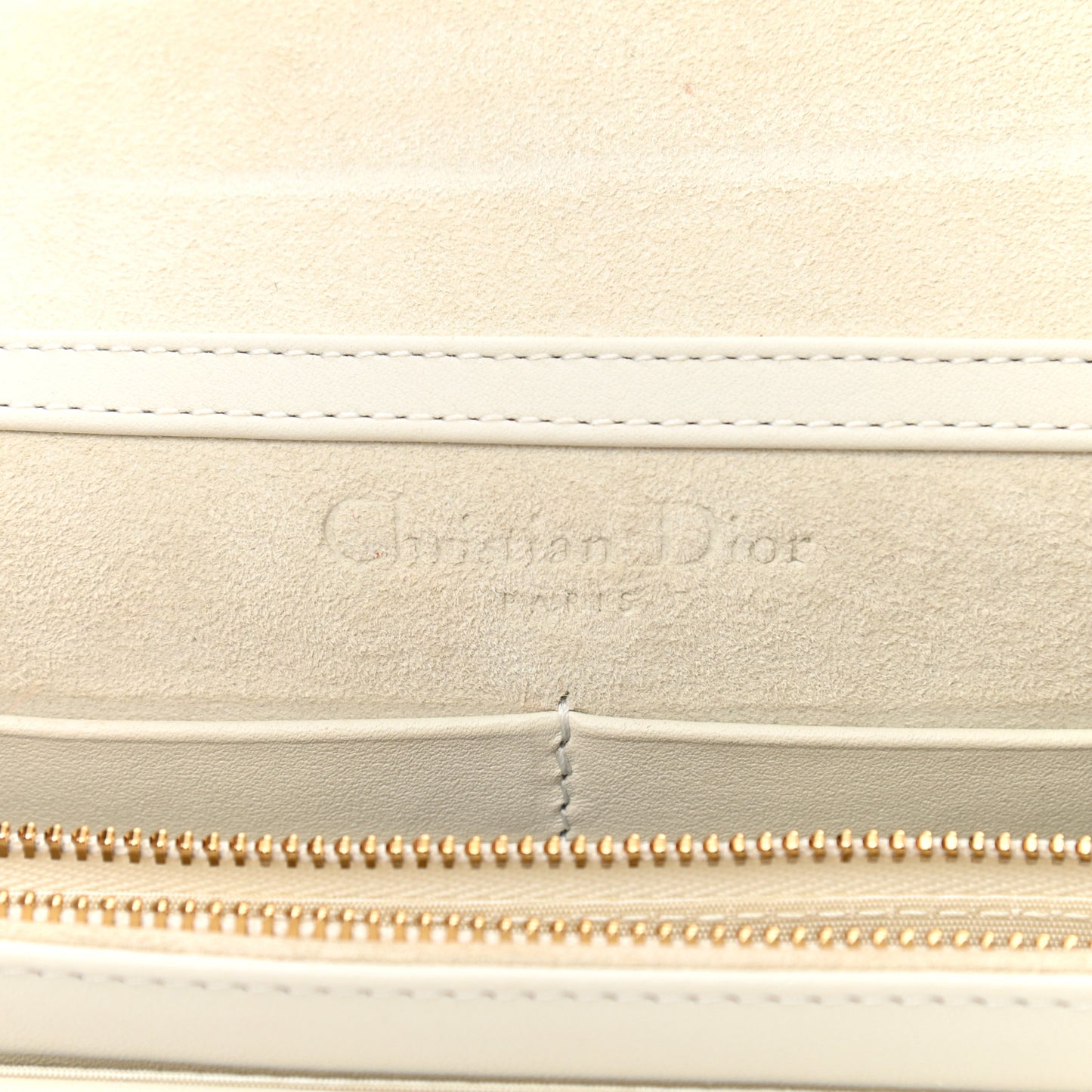 Calfskin Toile de Jouy Carnivora Wallet On Chain Pouch White