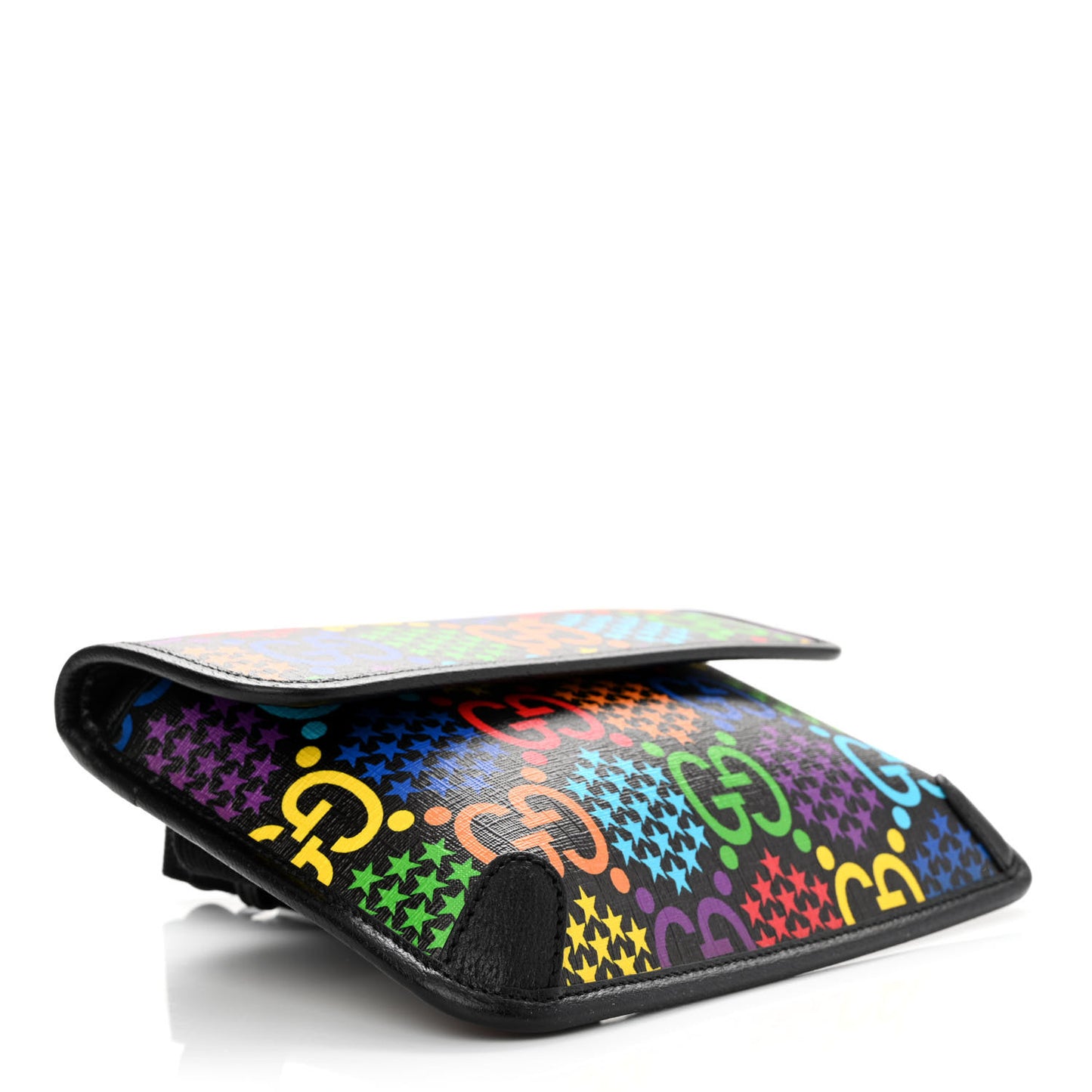 GG Supreme Monogram Psychedelic Slim Belt Bag Black