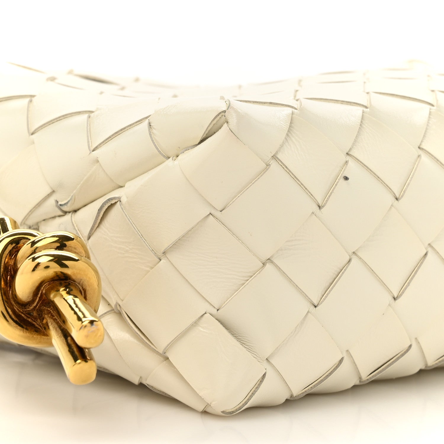 Bottega Veneta Nappa Intrecciato Metallic Knot Mini Loop Camera Bag Bone 9 of 9