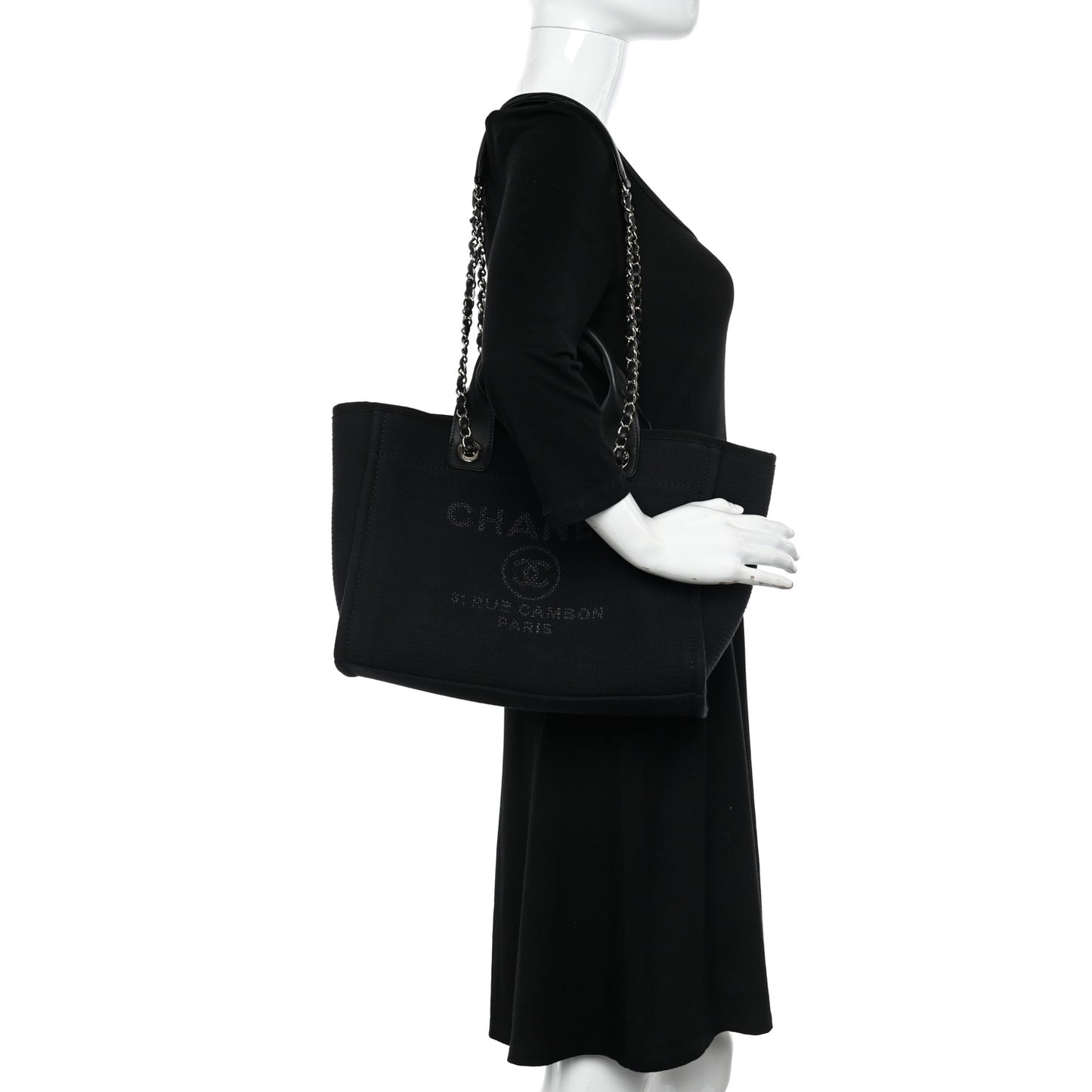 Mixed Fibers Small Deauville Tote Black