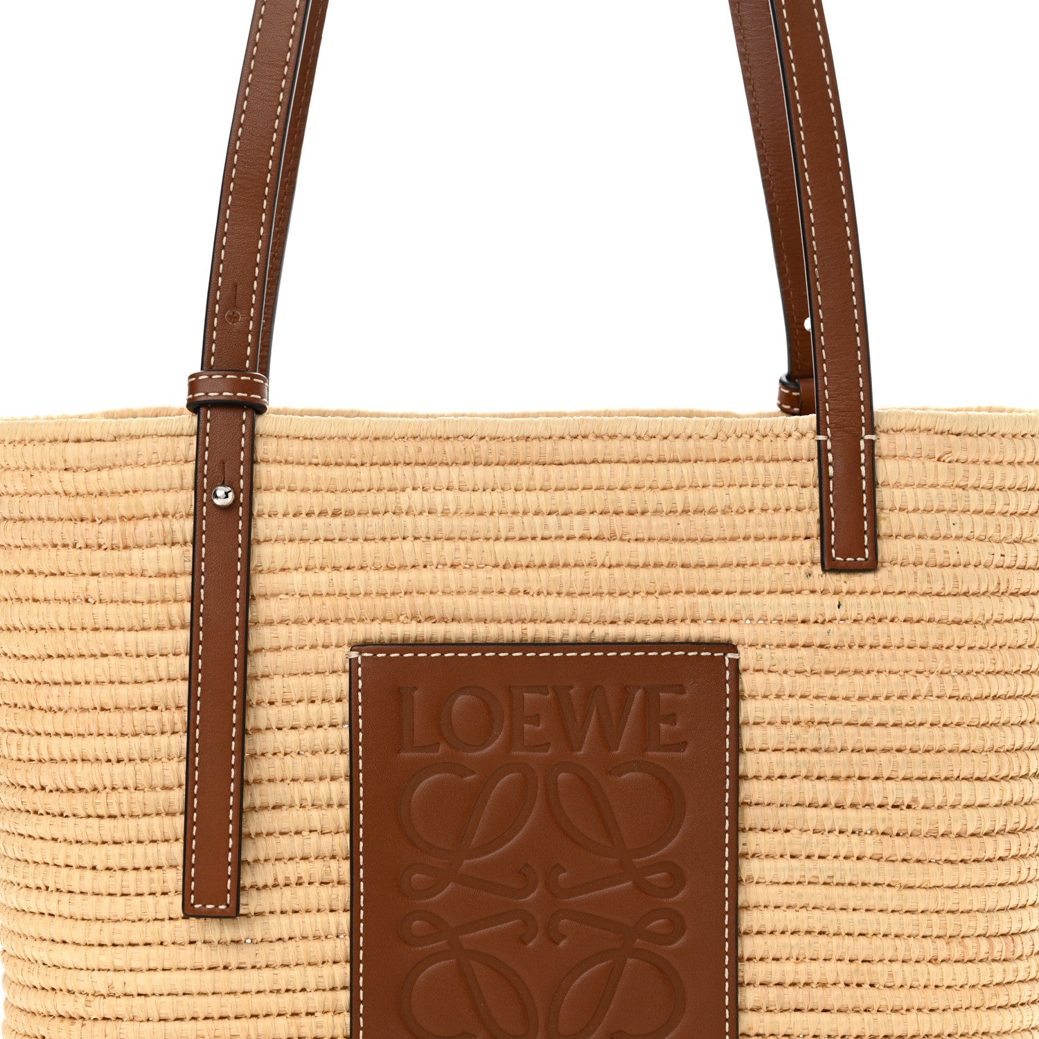 Loewe Raffia Small Square Basket Tote Bag Natural Tan 7 of 11