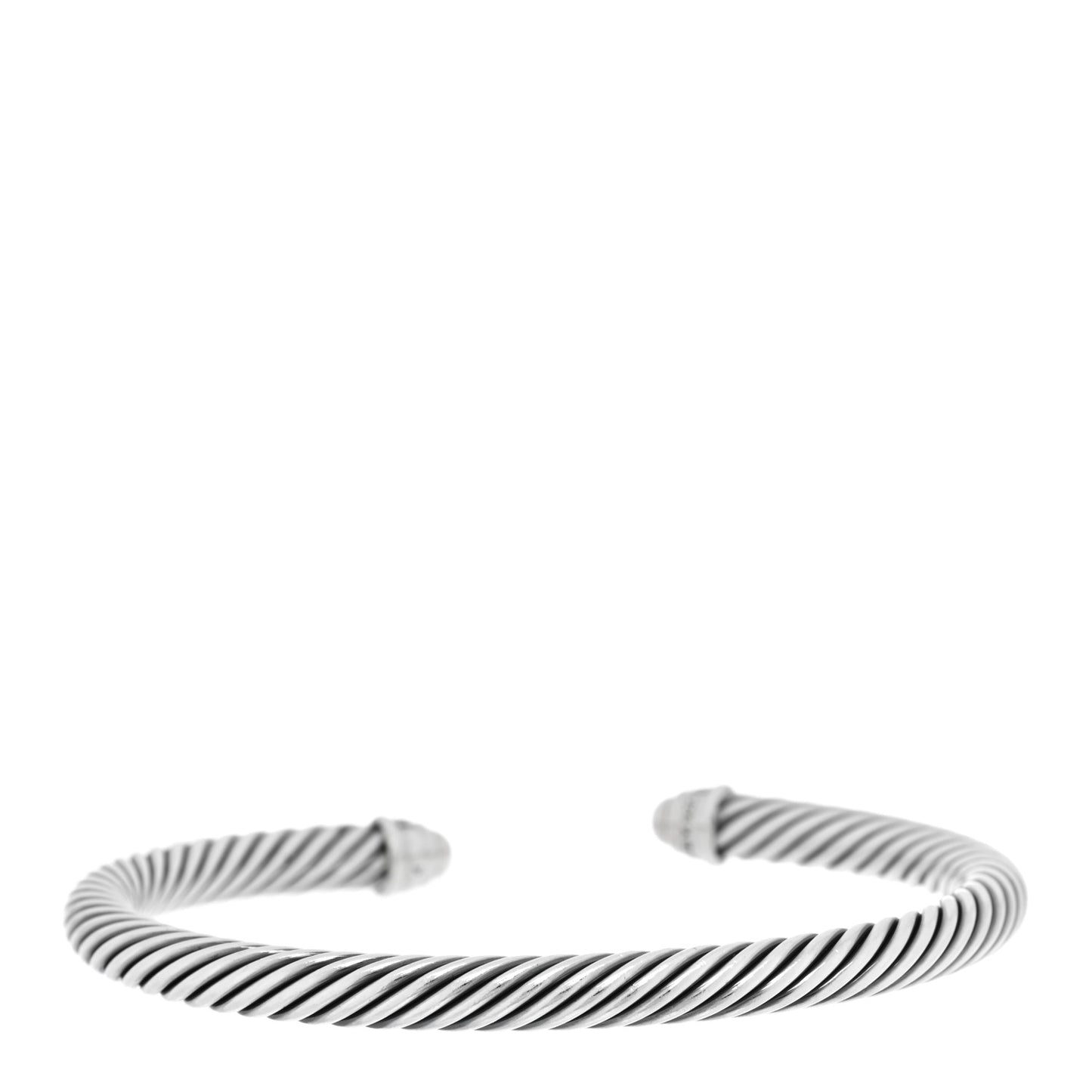 Sterling Silver Diamond 5mm Cable Classics Dome Bracelet