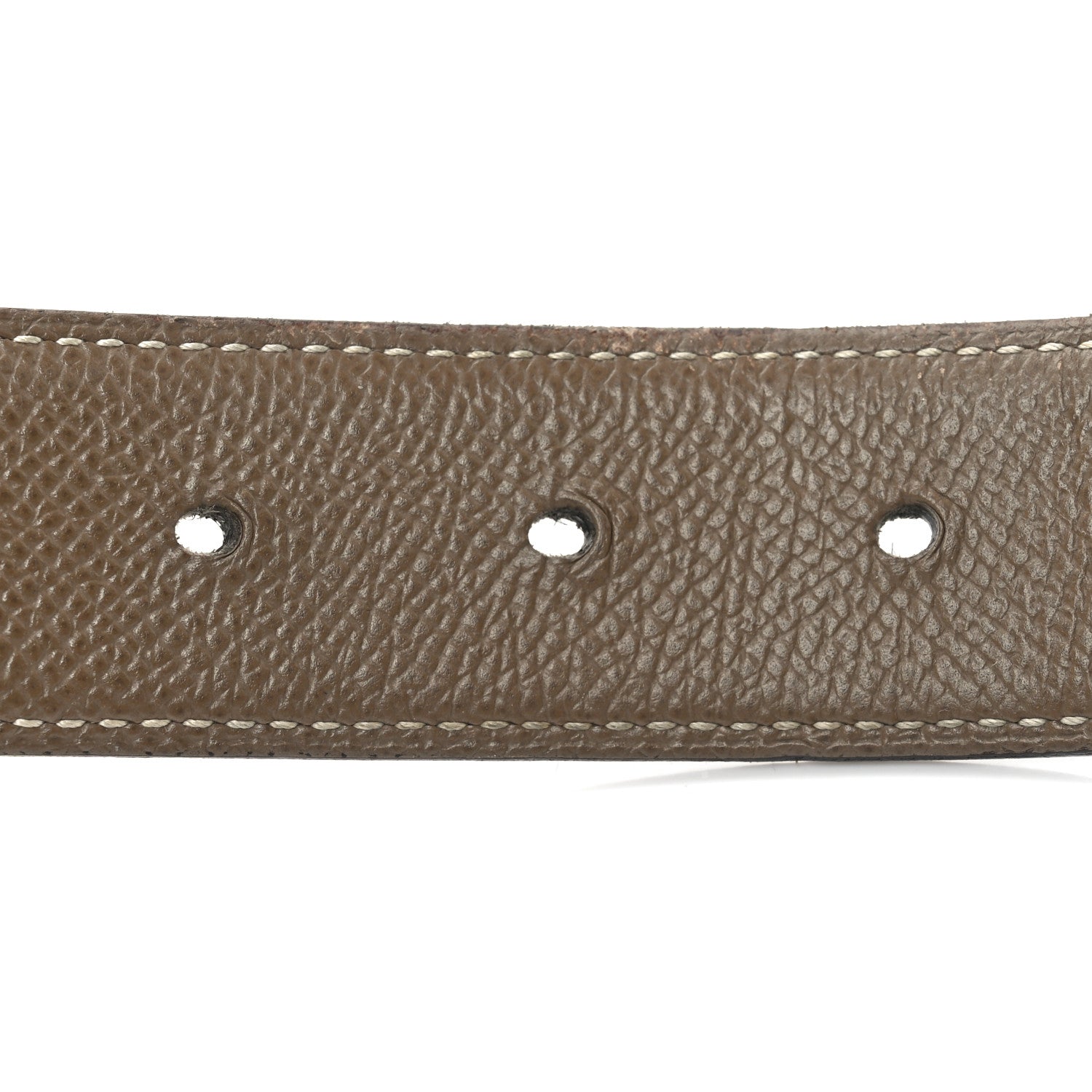 Hermes Epsom Swift 32mm Striee H Belt   90 36 Etoupe Black 3 of 6
