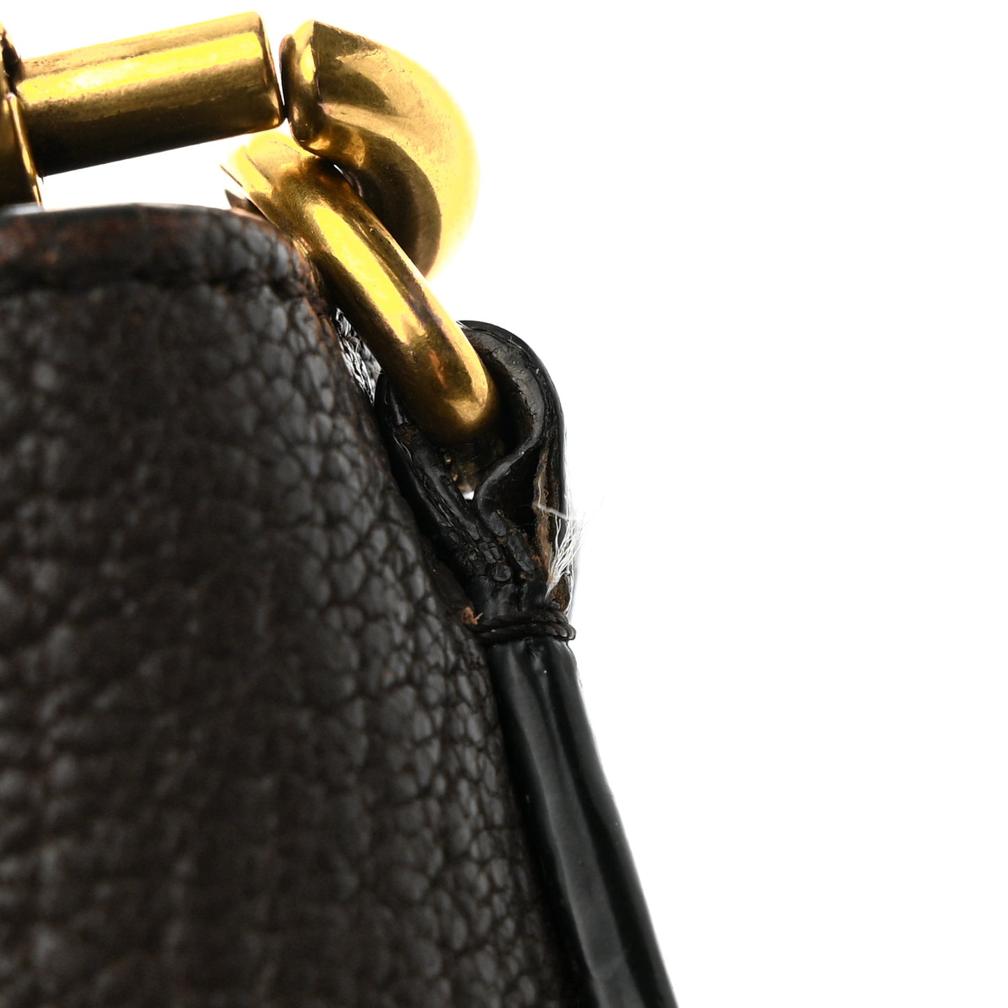 Drummed Calfskin Nano Luggage Brown