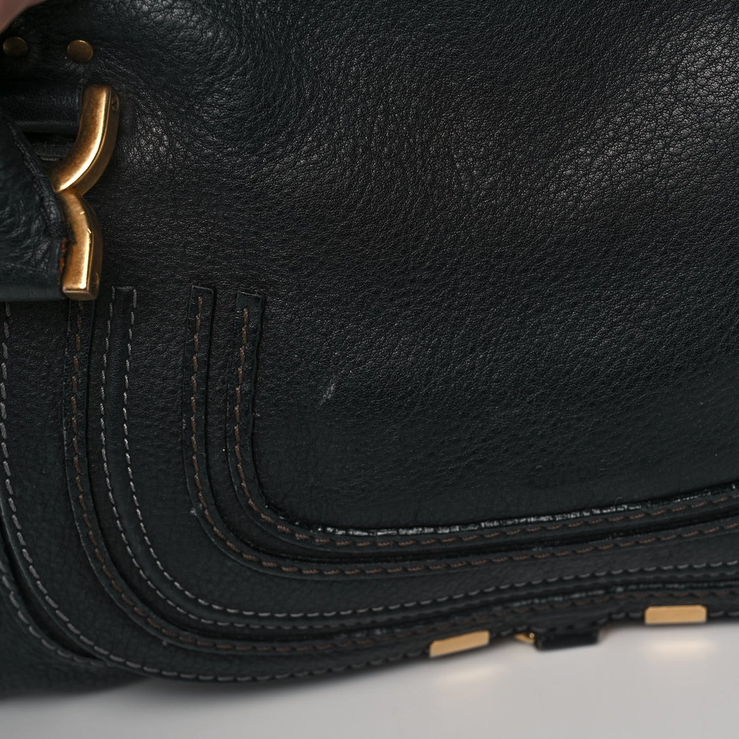 Calfskin Medium Marcie Satchel Black