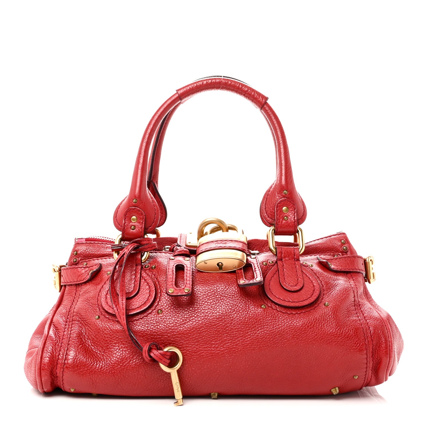 Chloé クロエPaddington パディントン RED Chloe Calfskin Medium Paddington Satchel Red 1859079 – FASHIONPHILE