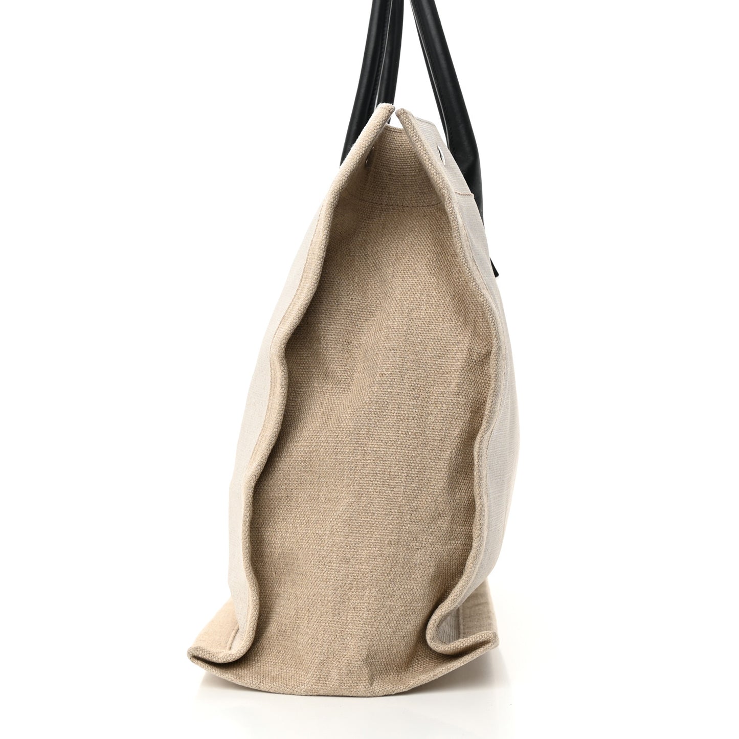 Linen Calfskin Rive Gauche Tote Optic White