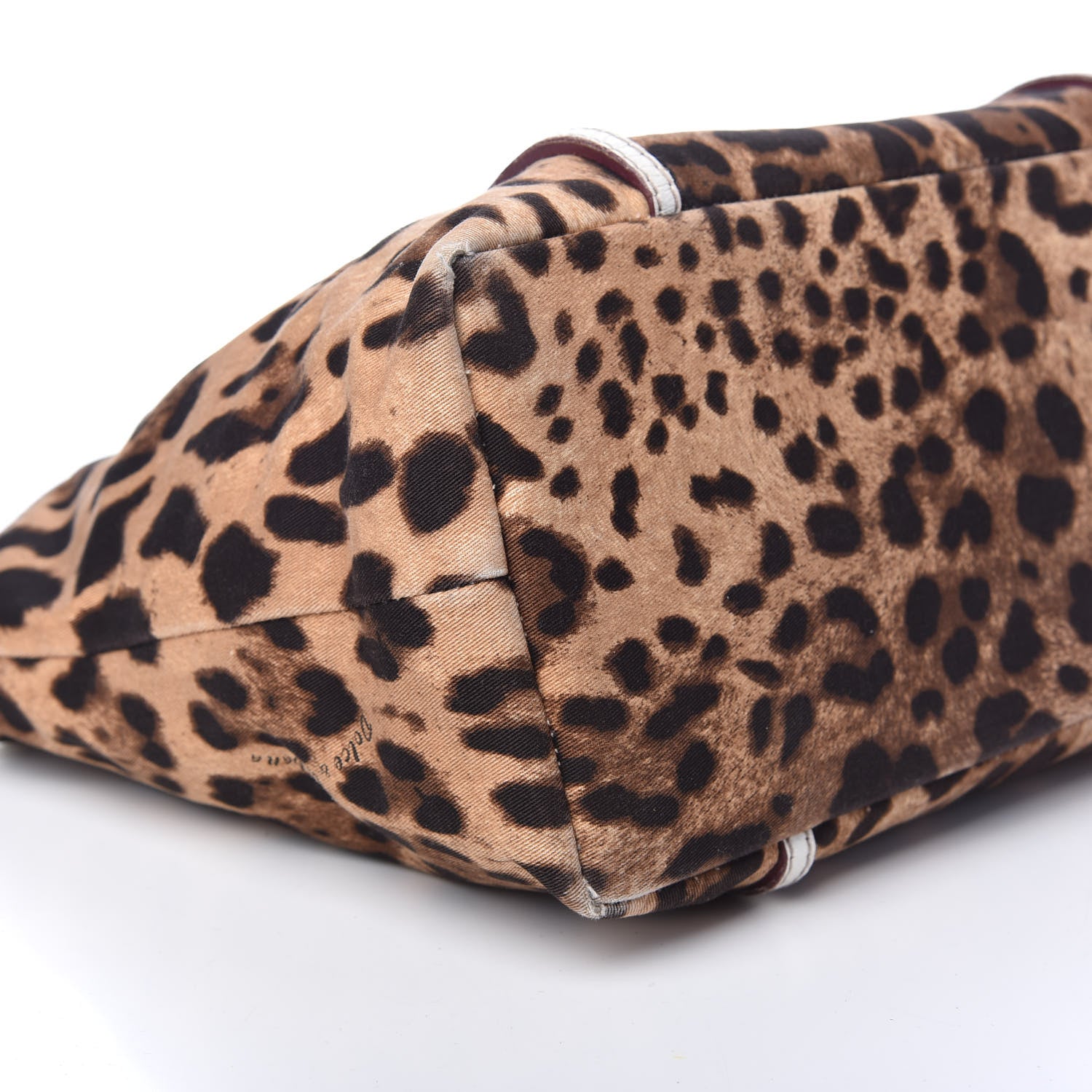 Dolce & Gabbana Canvas Leopard Print Medium Tote White 7 of 8