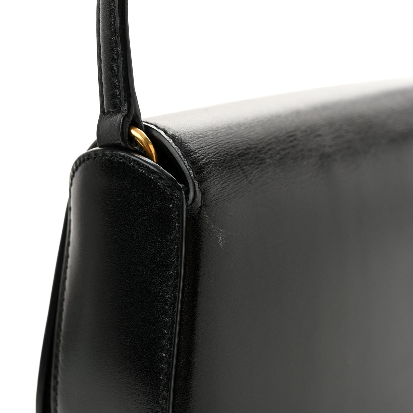 Box Calfskin Mini Voltaire Shoulder Bag Black